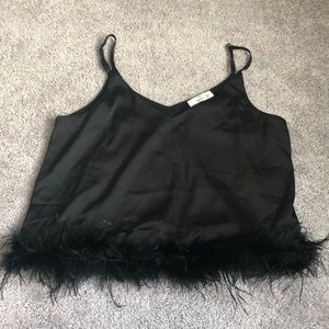 NWT flirty, black tank top